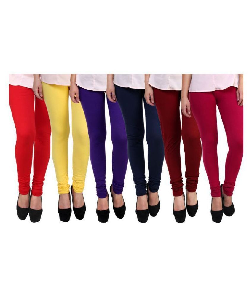     			FnMe Cotton Lycra Pack of 6 Leggings