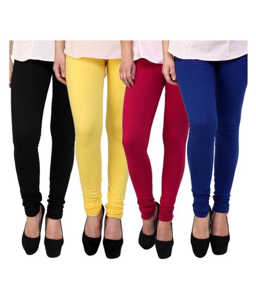     			FnMe Cotton Lycra Pack of 4 Leggings