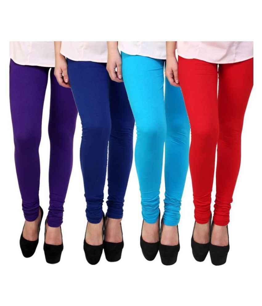     			FnMe Cotton Lycra Pack of 4 Leggings