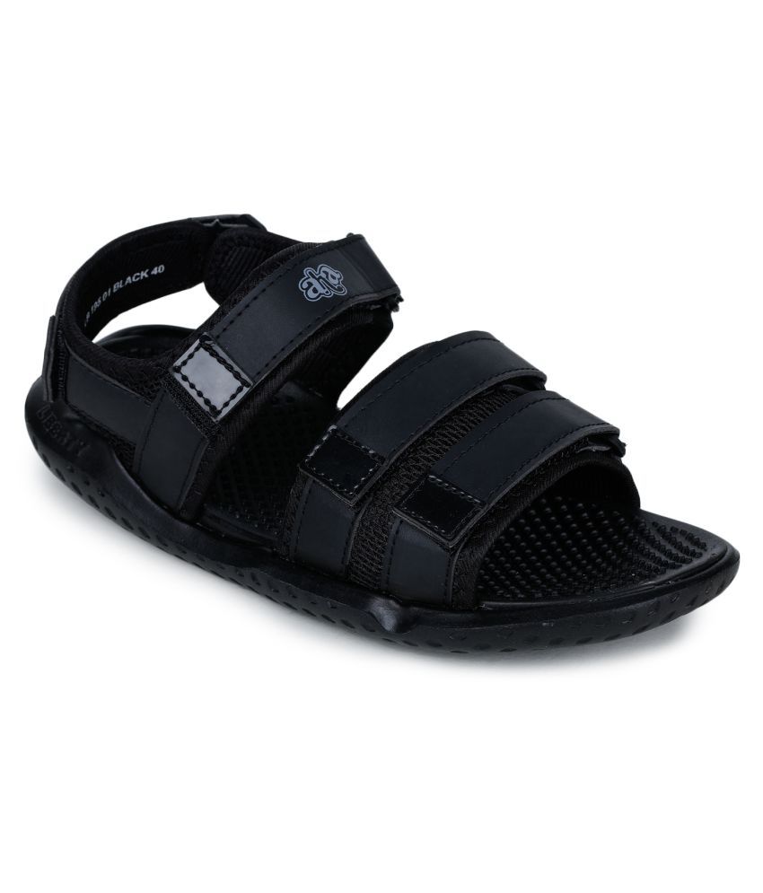     			Liberty Black Mesh Floater Sandals