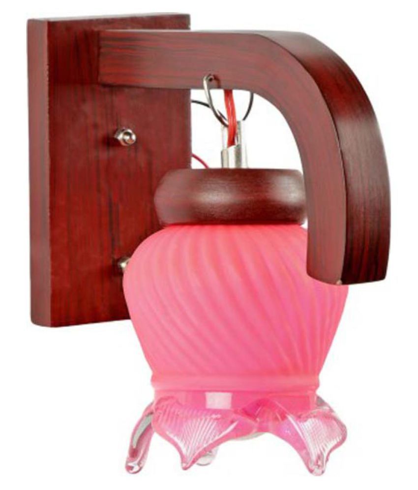     			AFAST Decorative & Designer Glass Wall Light Pink - Pack of 1
