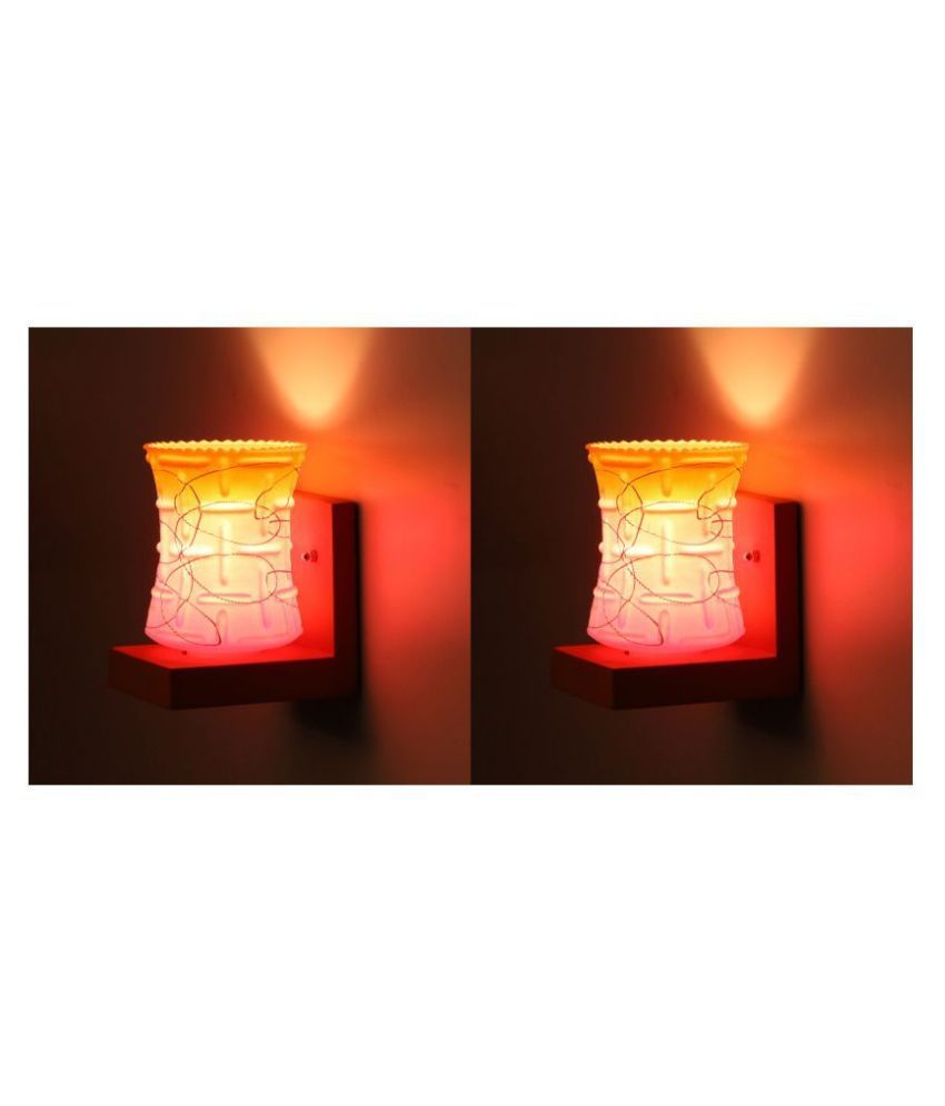     			AFAST Decorative & Designer Glass Wall Light Multi - Pack of 2