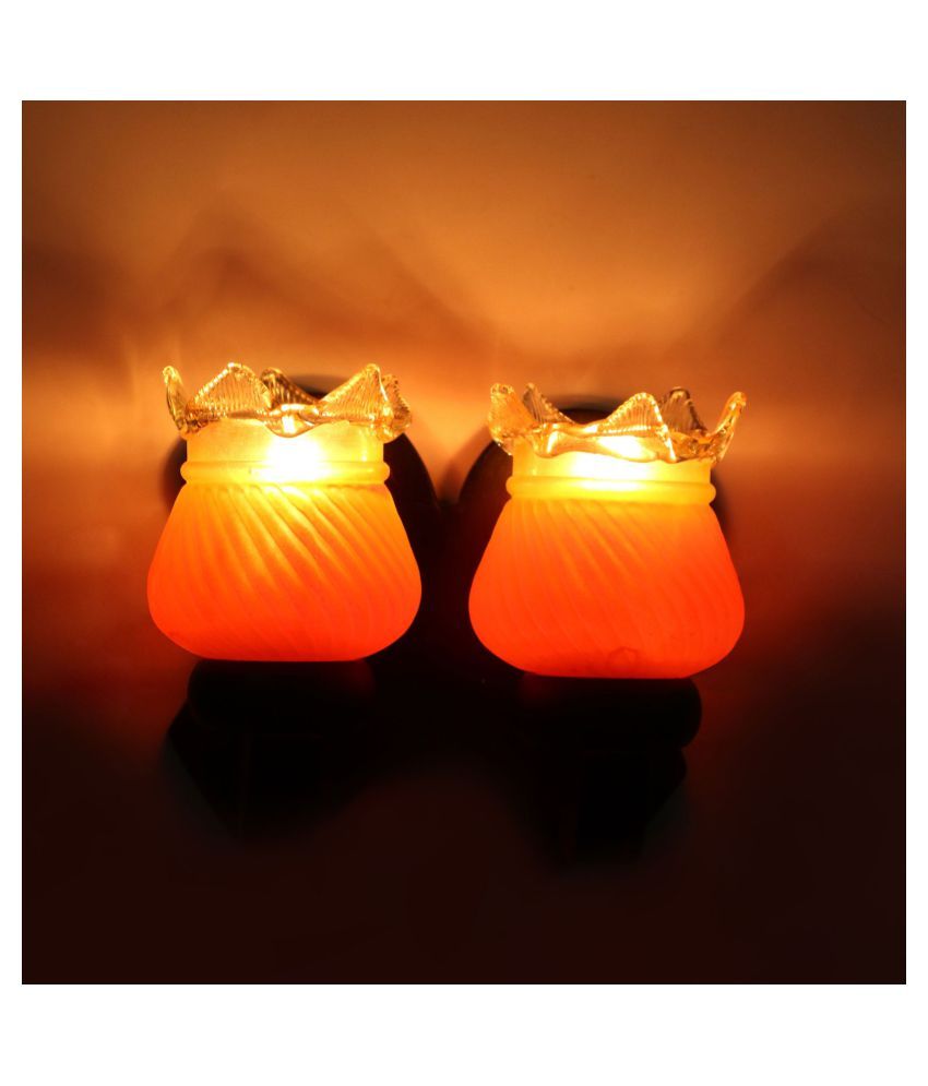     			AFAST Decorative & Designer Glass Wall Light Orange - Pack of 1