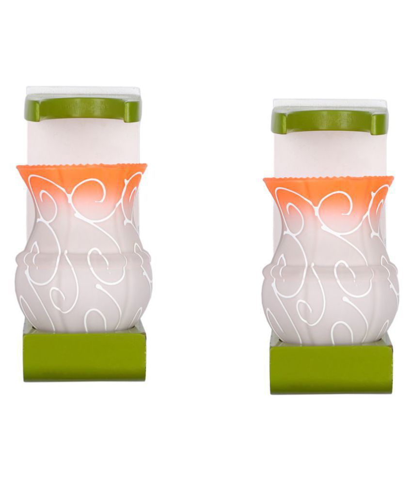     			AFAST Decorative & Designer Glass Wall Light White - Pack of 2