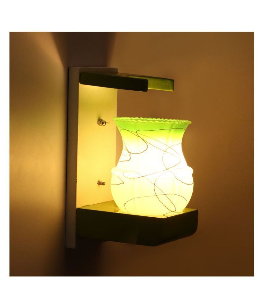     			AFAST Decorative & Designer Glass Wall Light Green - Pack of 1