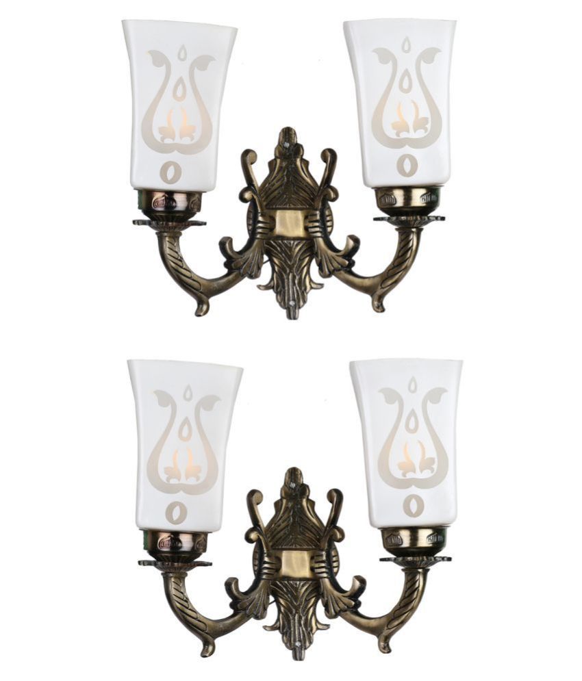     			AFAST Decorative & Designer Glass Wall Light Multi - Pack of 2