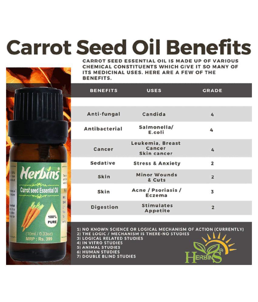 Herbins Carrot Seed Skin & Hair Growth Essential Oil 10 mL Buy Herbins