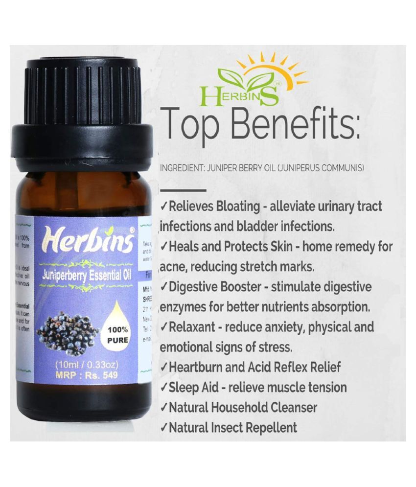 Herbins Juniper Berry Skin Anti Aging Essential Oil 10 mL Buy Herbins
