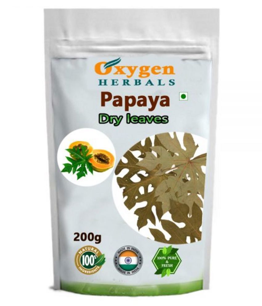 oxygen herbal Papaya Dry Leaves Raw Herbs 200 gm Buy oxygen herbal
