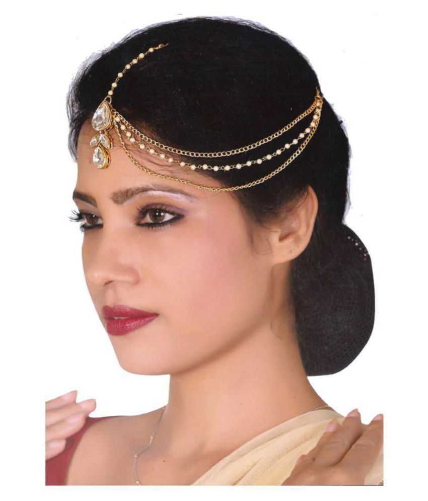 Catalyst Jewellery Bridal Dulhan Collection White Color Stone Tikka
