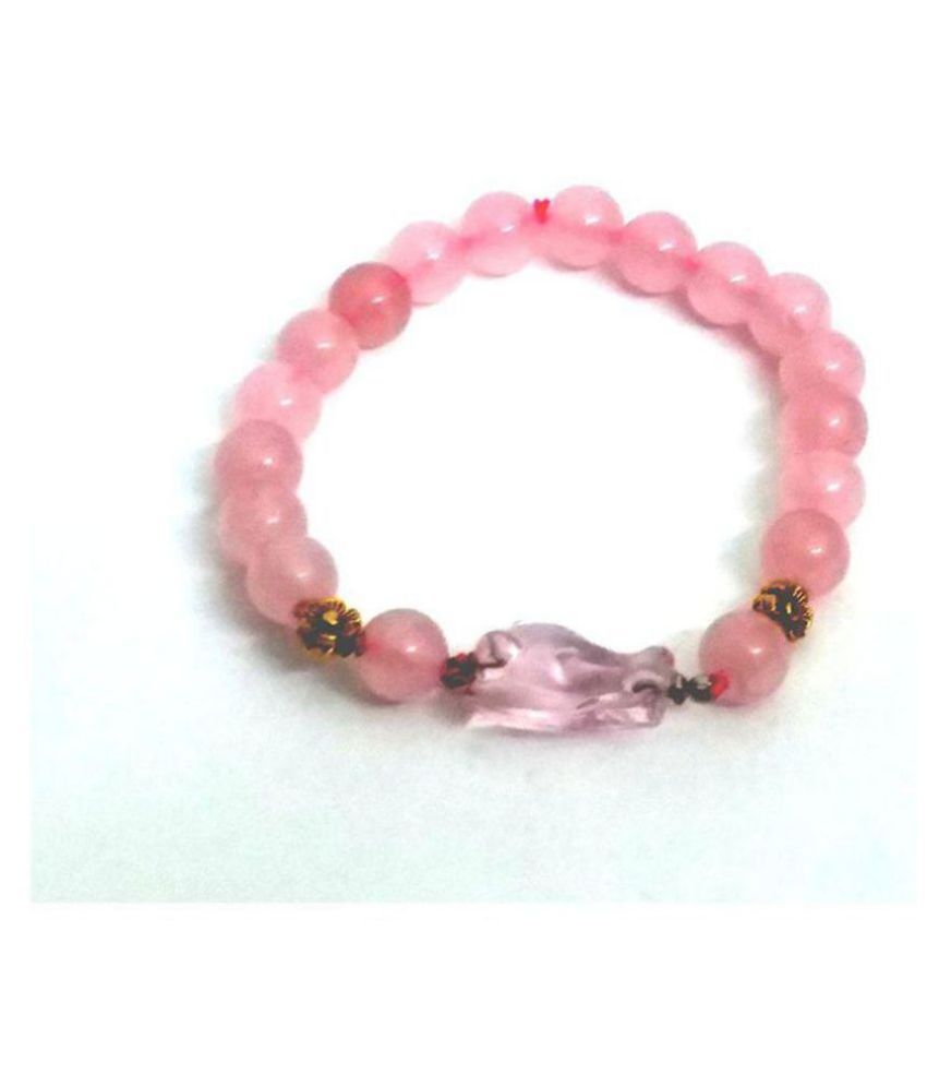 rose quartz angel bracelet