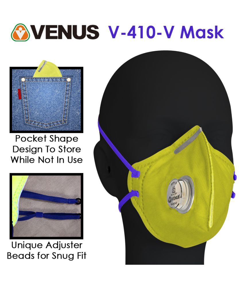 Venus V 410 Single Valve Mask For Anti Dust Pollution And Anti Virus