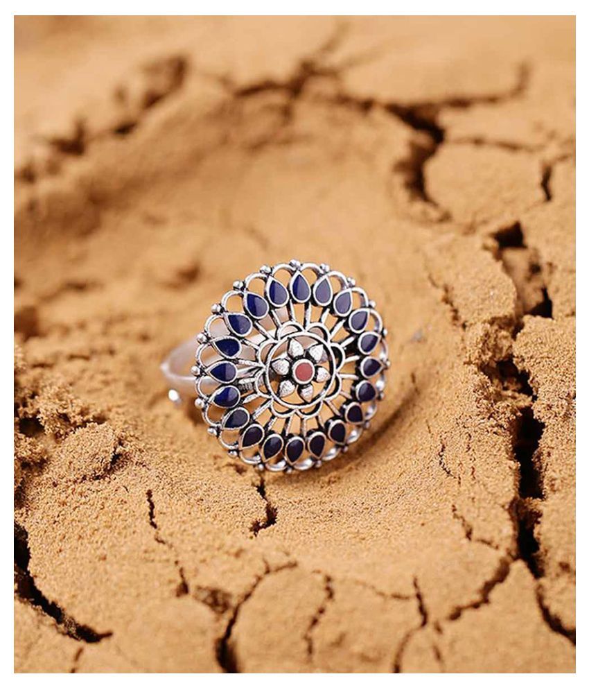 Voylla Mandala Gems Embellished Ring: Buy Voylla Mandala Gems