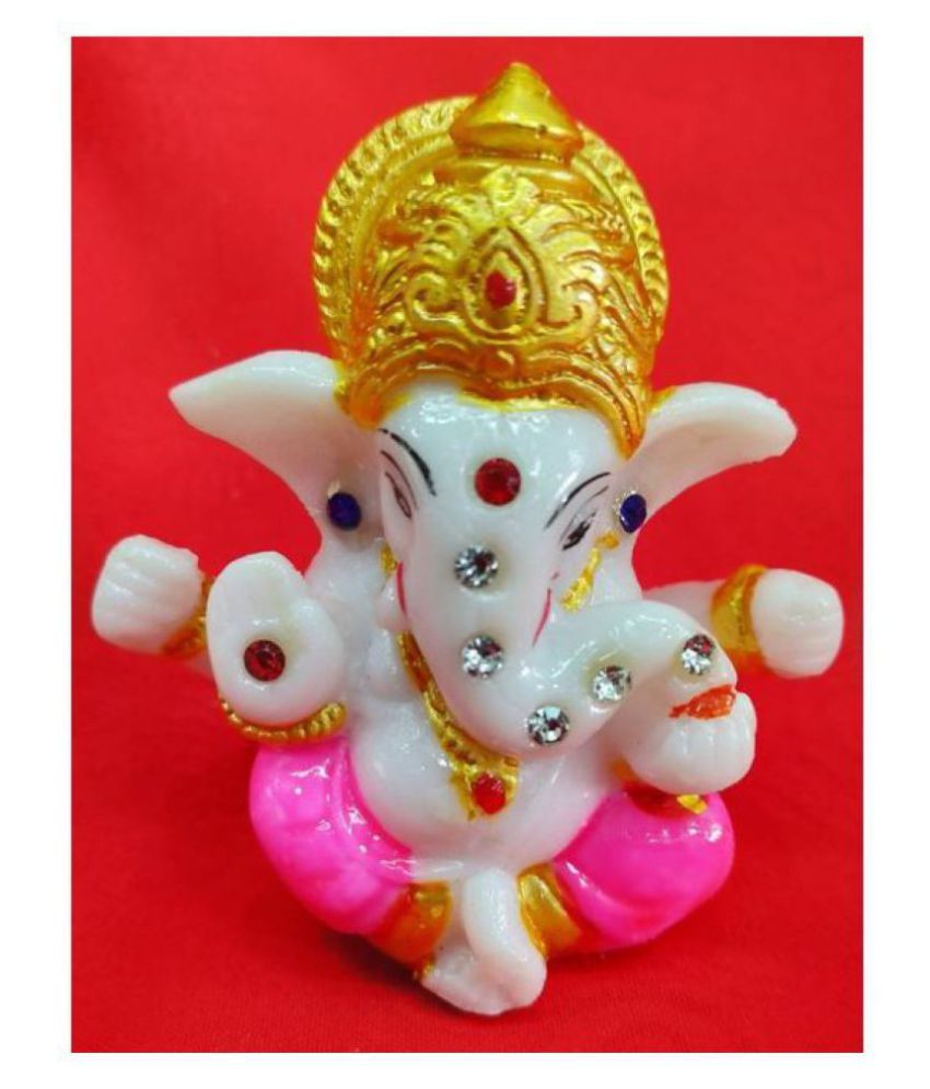 ARKAM Ganesha Idol (5x5x2.5 cms, Polyresin Figurine) Ganesh Statue (for