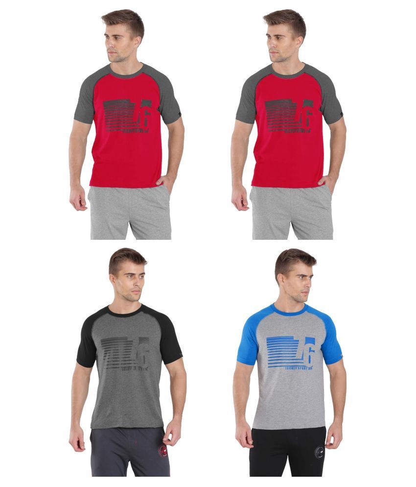 Jockey Polyester Cotton Multi Solids TShirt Buy Jockey Polyester