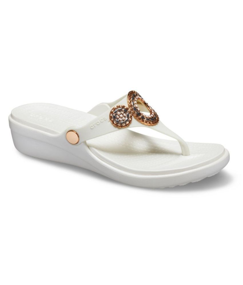 crocs heels white