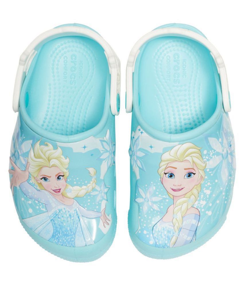 Crocs Girls Fun Lab Frozen Elsa Light Clog Kids
