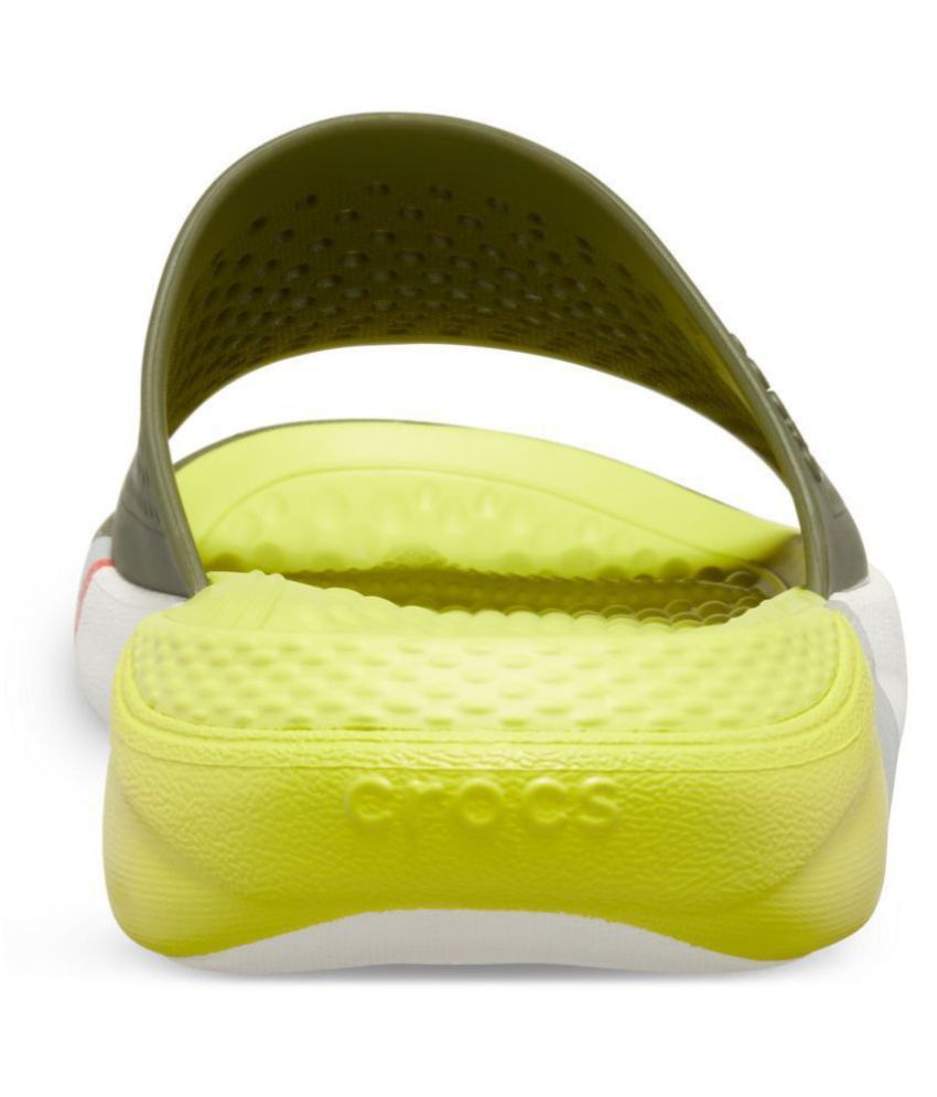 Crocs Green Slide Flip flop Price in India- Buy Crocs Green Slide Flip flop Online at Snapdeal