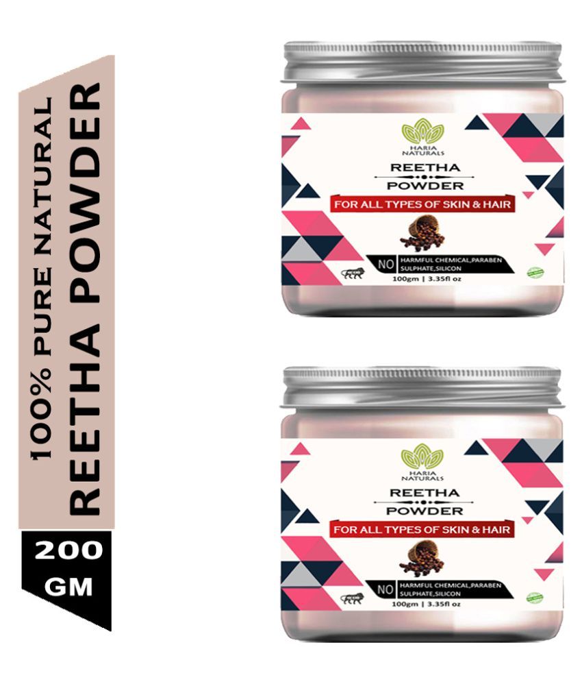Haria Naturals 100 Pure & Naturals Reetha Powder For Hair Conditioning & Scalp Treatment 100