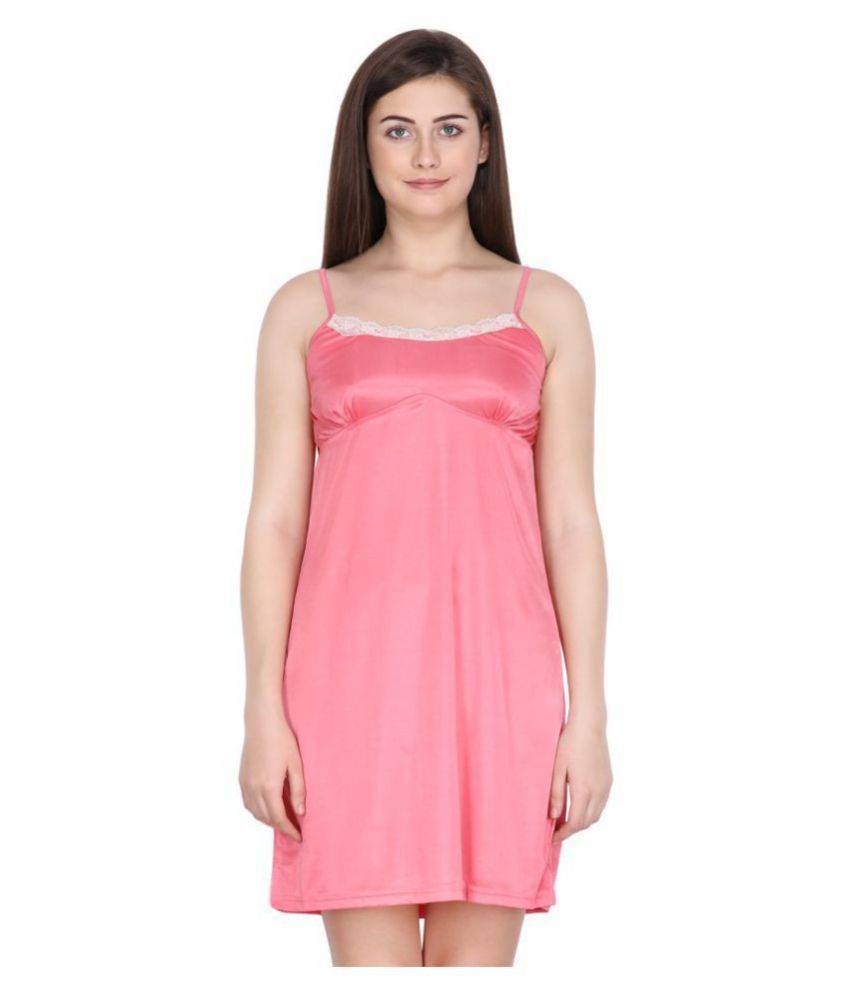 Buy Klamotten Satin Nighty And Night Gowns Pink Online At Best Prices In India Snapdeal 8223