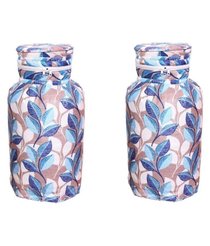 E-Retailer Set of 2 Polyester Blue Cylinder Cover