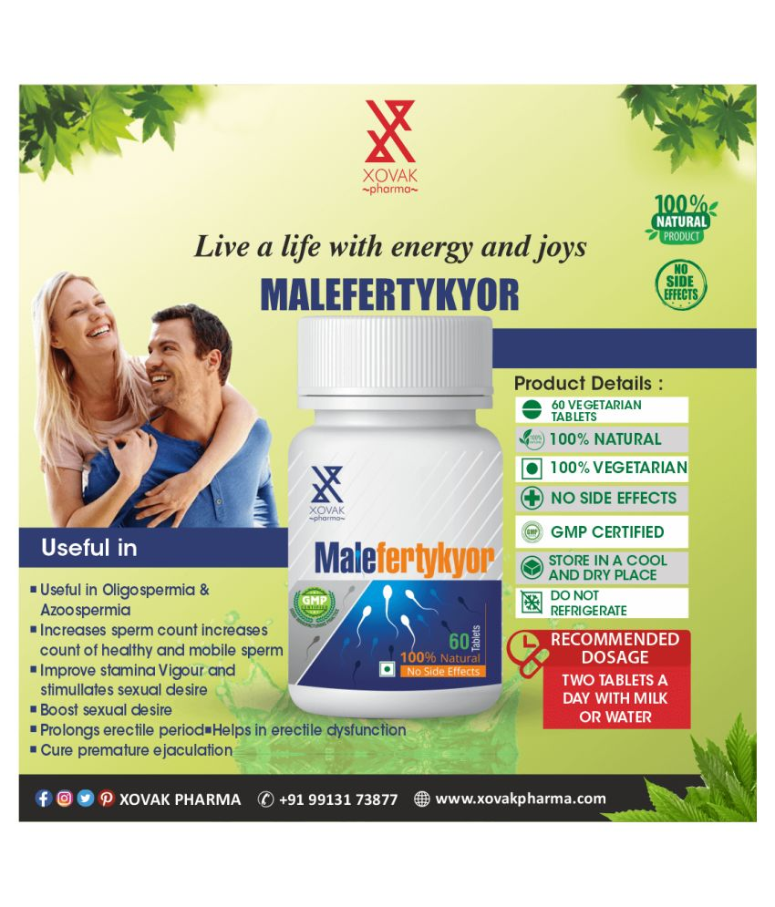 Xovak Pharma Ayurvedic & Herbal Tablet For Male Fertility Tablets 450