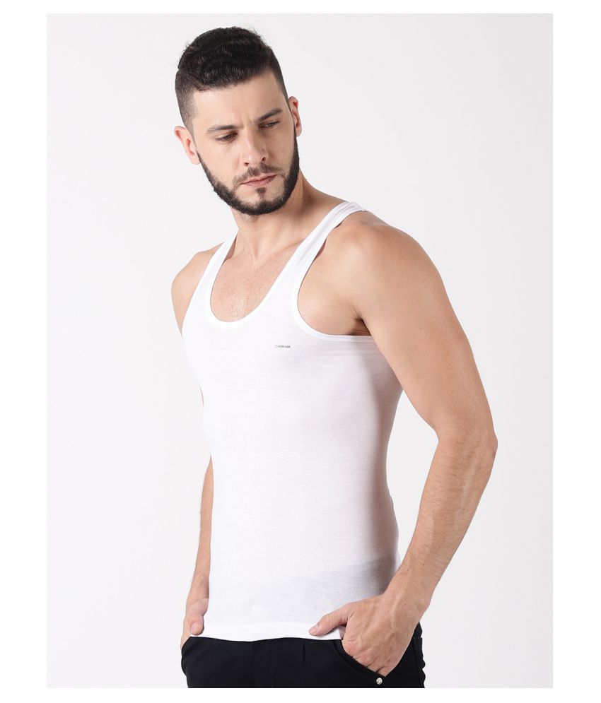 Dollar White Sleeveless Vests Pack of 7 - Buy Dollar White ...