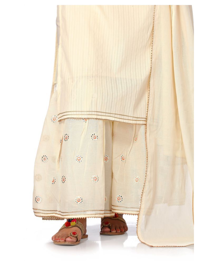 in365 White Cotton Dress Material Buy in365 White Cotton Dress