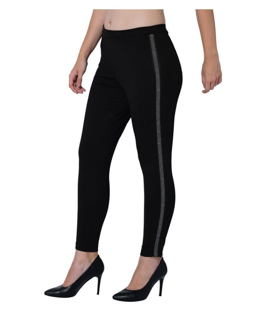 buy 2bme polyester jeggings black online at best prices
