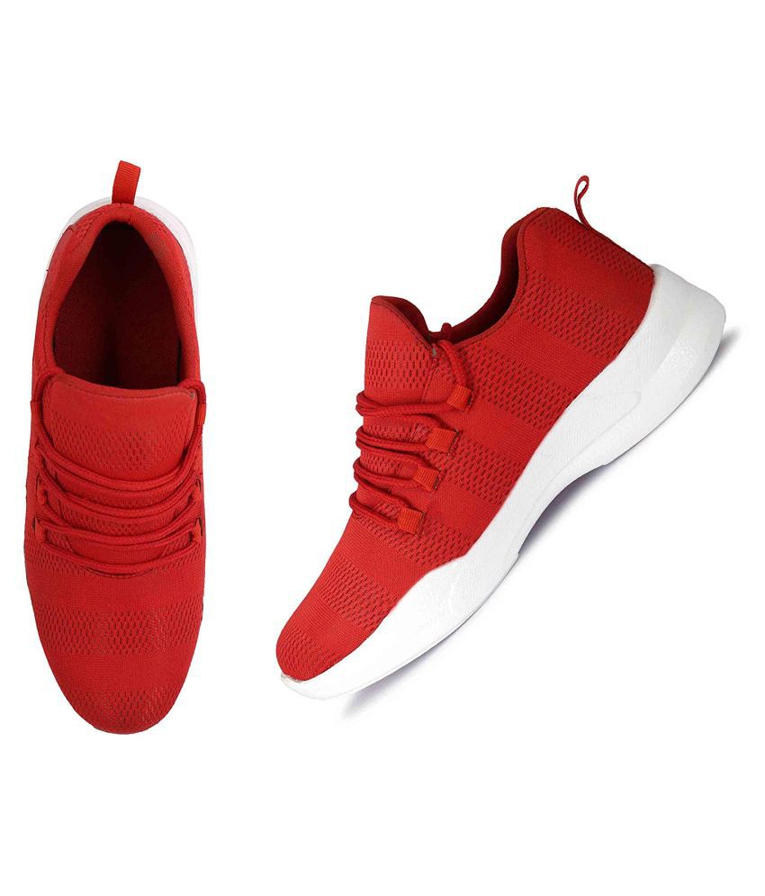 FootCard Stylish Red (Walking shoes) Running Shoes Red Running Shoes ...