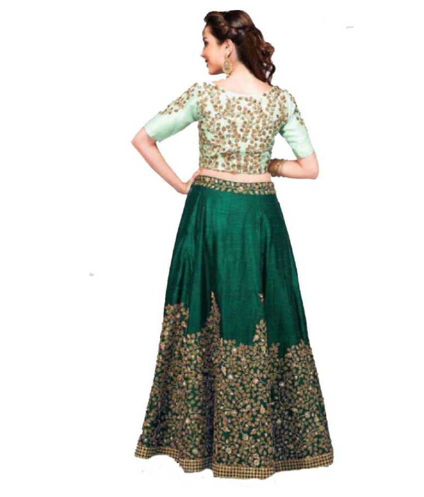 green colour chaniya choli