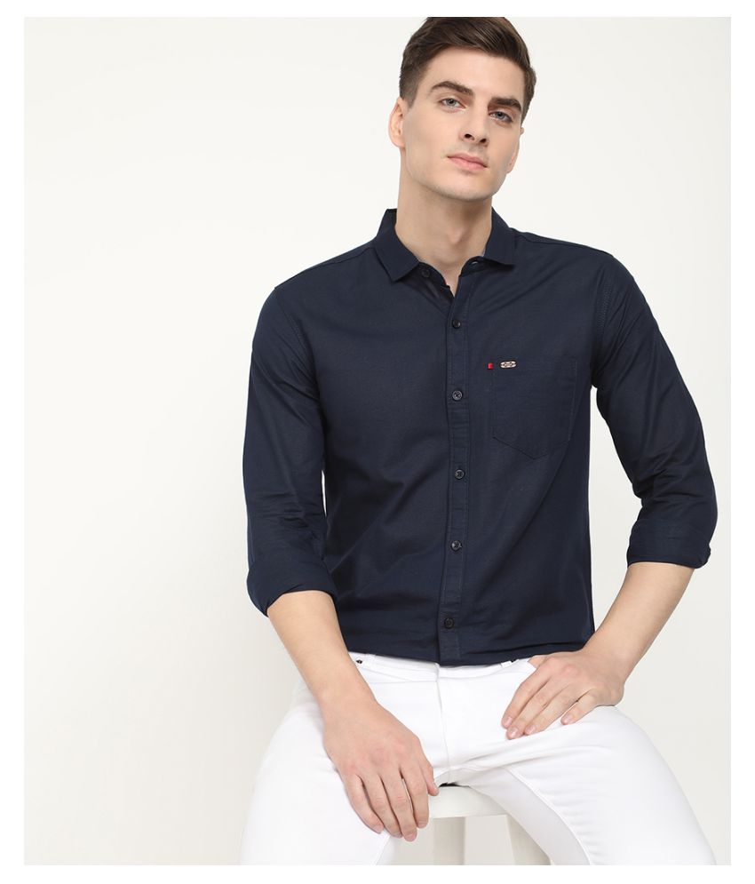 V2 Linen Navy Shirt - Buy V2 Linen Navy Shirt Online at Best Prices in India on Snapdeal