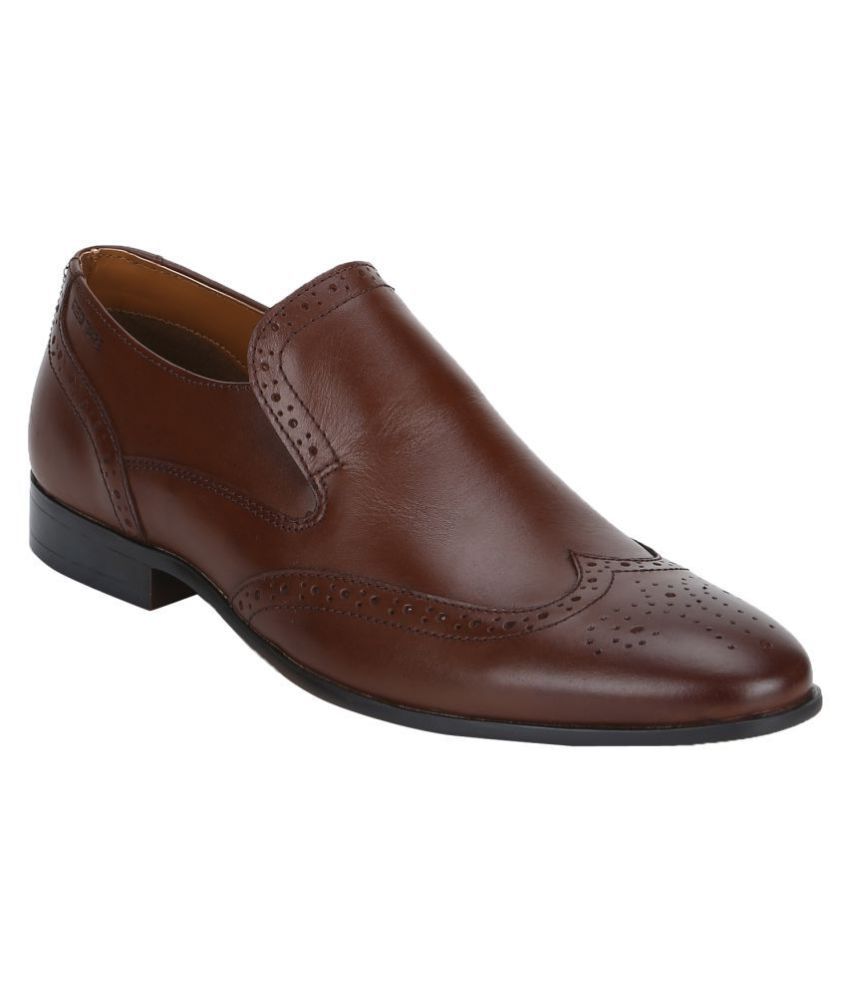 red tape brown brogue shoes