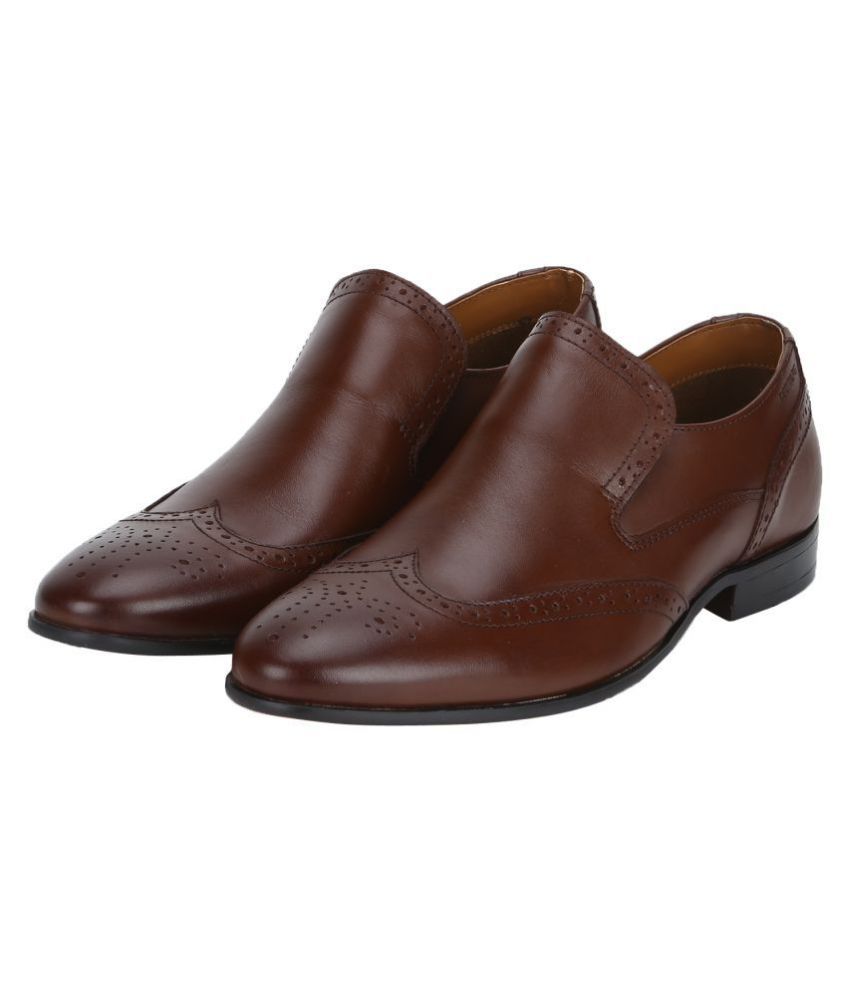 red tape brown brogue shoes