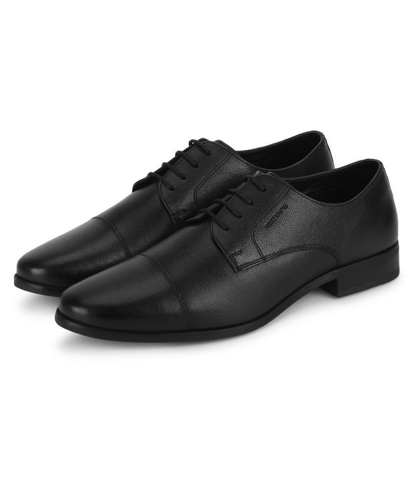 red tape black derby formal shoes