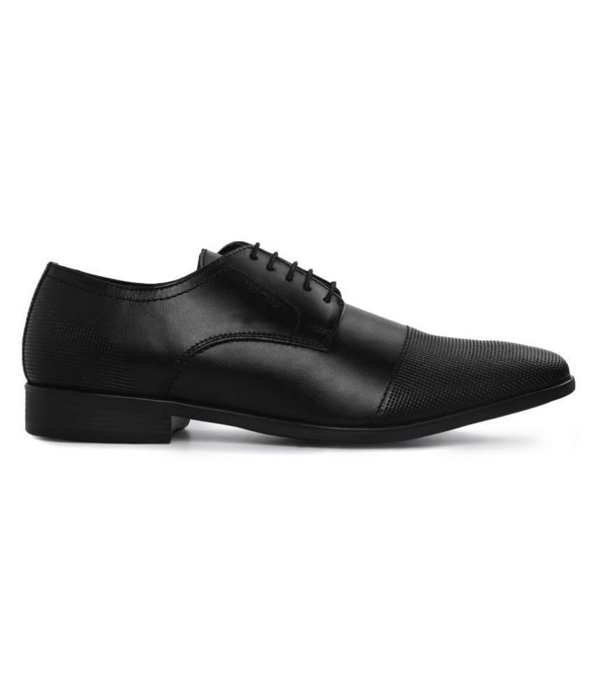 red tape black derby formal shoes