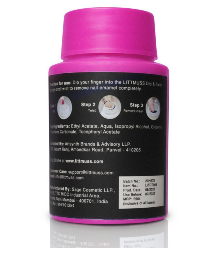 LITTMUSS Nail Paint Remover Liquid 80 mL Buy LITTMUSS Nail Paint
