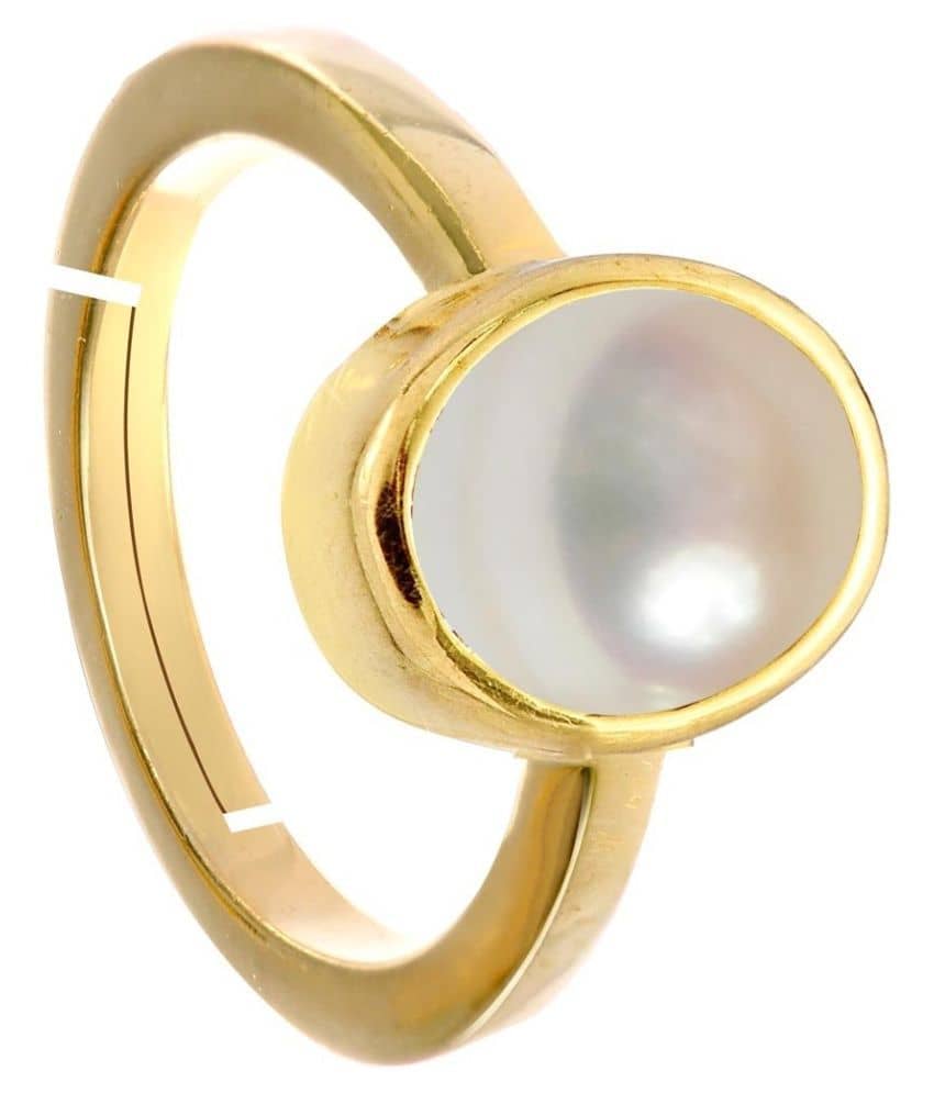 pearl Moti natural ring With Original and lab certified stone ...