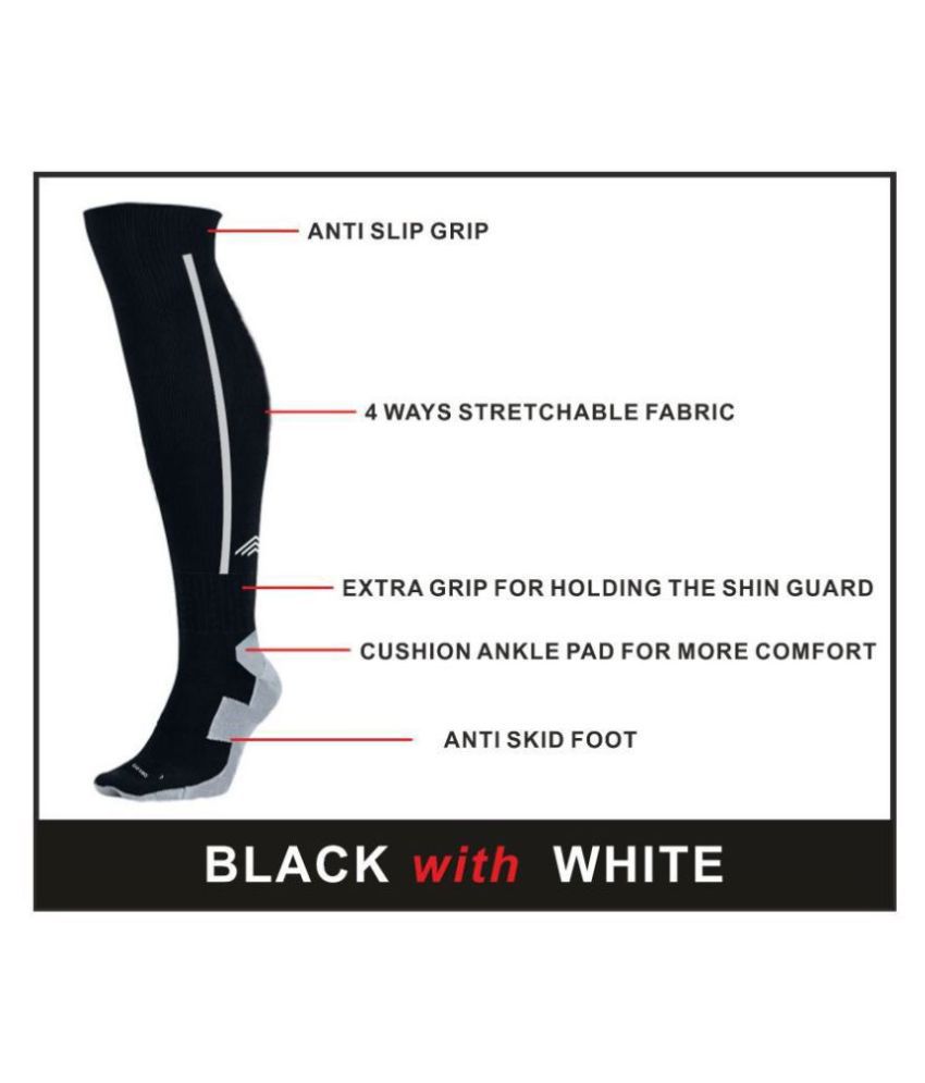     			Pro Gym Football Socks, Stockings for Men & Women, Knee High Length Superior Grip for Shin Guard, Anti Slip Blister Protection Anti Odour