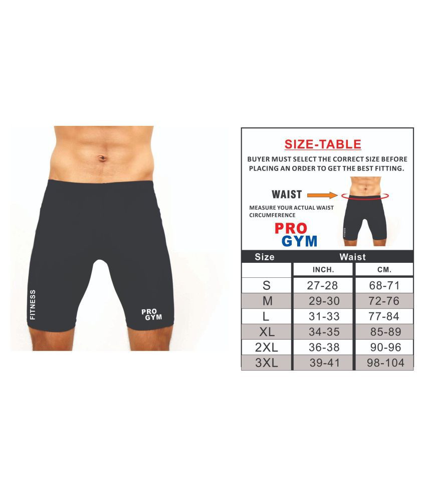     			Pro Gym Unisex 100% Polyester Shorts Compression Wear Athletic Fit Multi Sports Cycling, Cricket, Football, Badminton, Gym