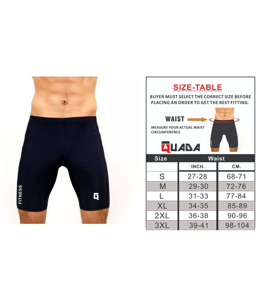     			Quada Unisex 100% Polyester Compression Short Tight Plain Athletic Fit Multi Sports Cycling, Cricket, Football, Badminton, Gym, Fitness & Other Outdoor Inner Wear