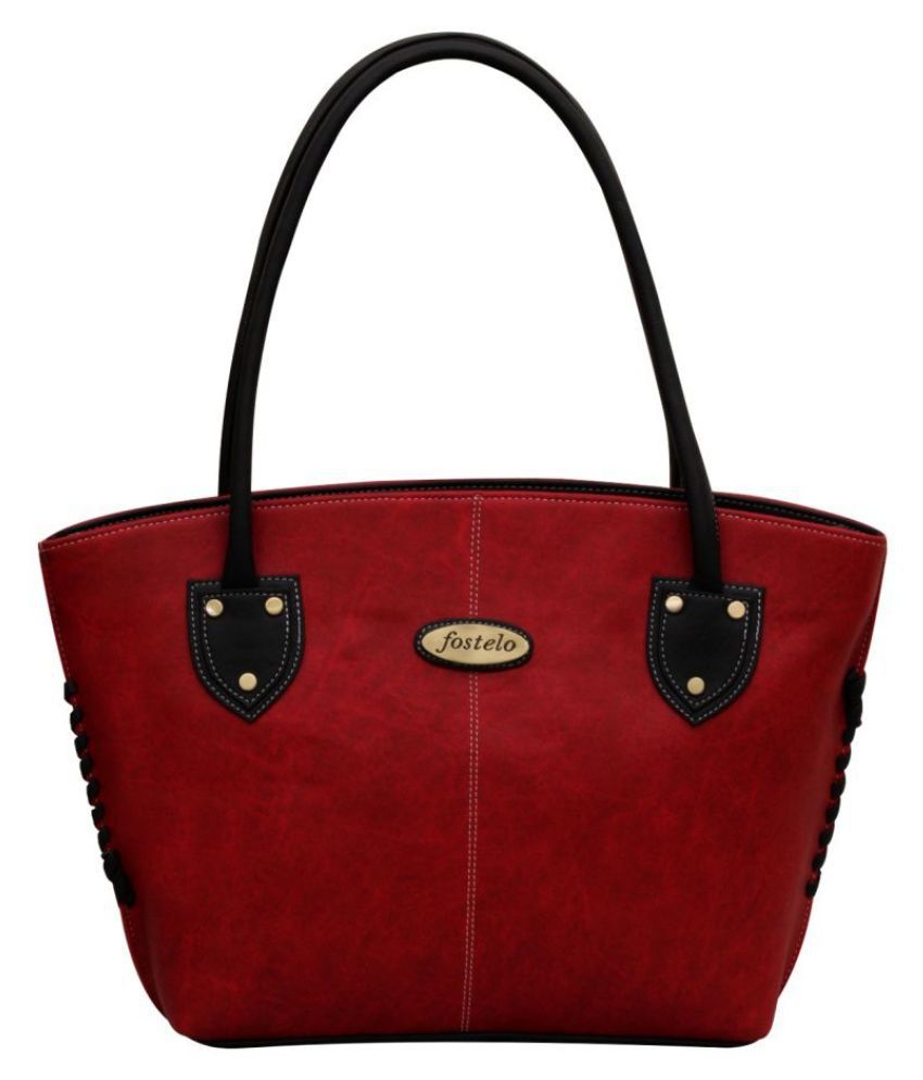 Fostelo Red Faux Leather Shoulder Bag - Buy Fostelo Red Faux Leather ...