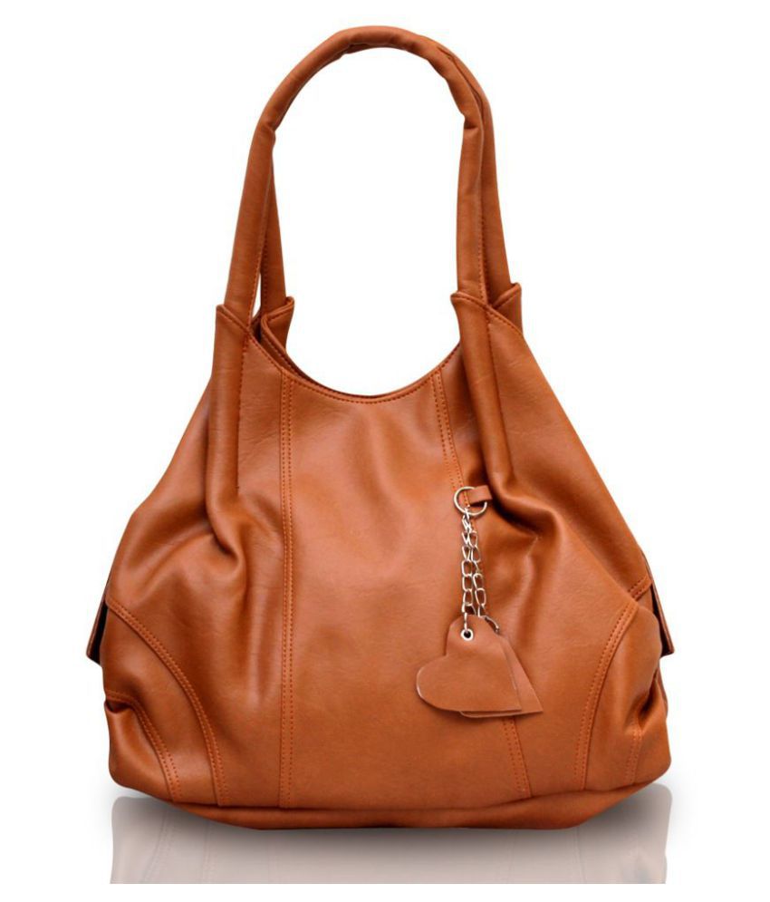    			Fostelo -   Tan Faux Leather Hobo Bag