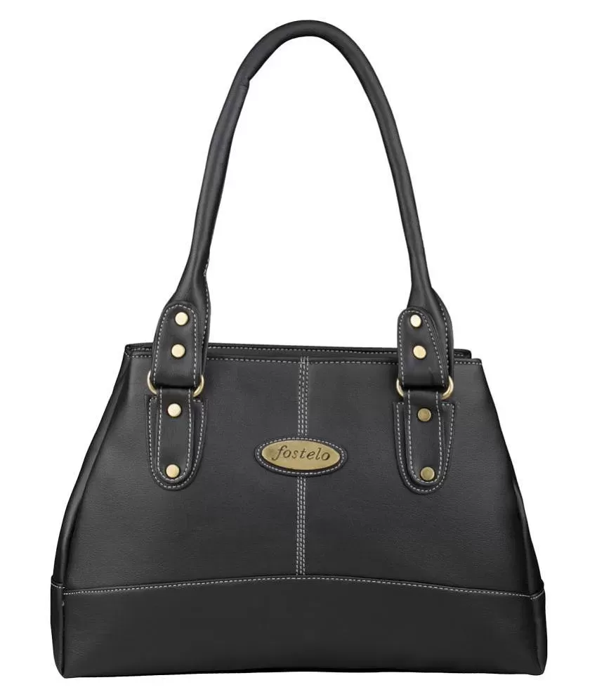 Buy FOMMIL Women Black Handbag Black Online @ Best Price in India