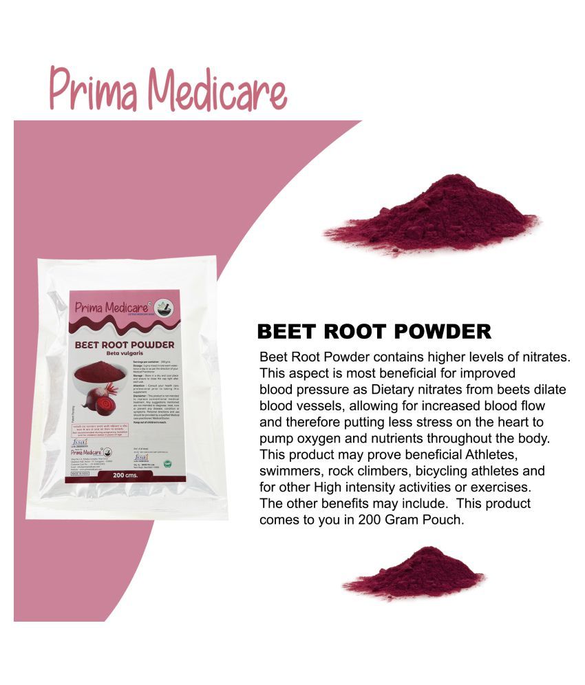 Prima Medicare 100 Natural Beetroot Powder Healthy Hair Growth and