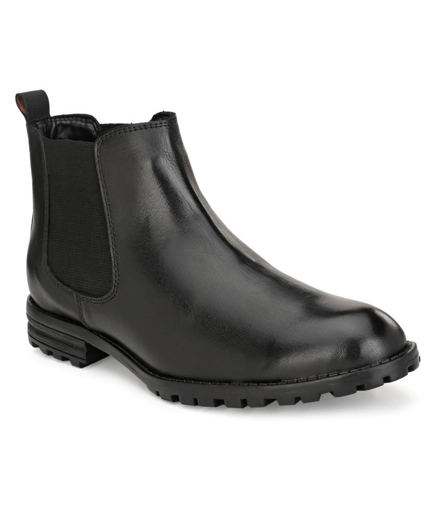 HiREL'S Black Chelsea boot - Buy HiREL'S Black Chelsea boot Online at ...