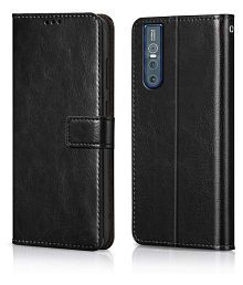 Vivo V15 Pro Flip Cover by NBOX - Black Viewing Stand and pocket