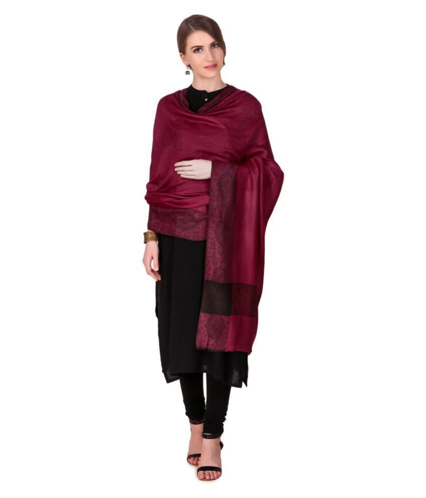     			Bravezi Maroon Paisley Shawl