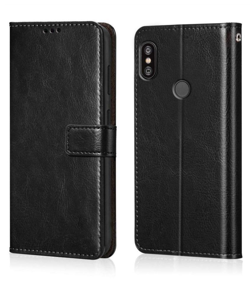     			Samsung Galaxy A10s Flip Cover by NBOX - Black Viewing Stand and pocket