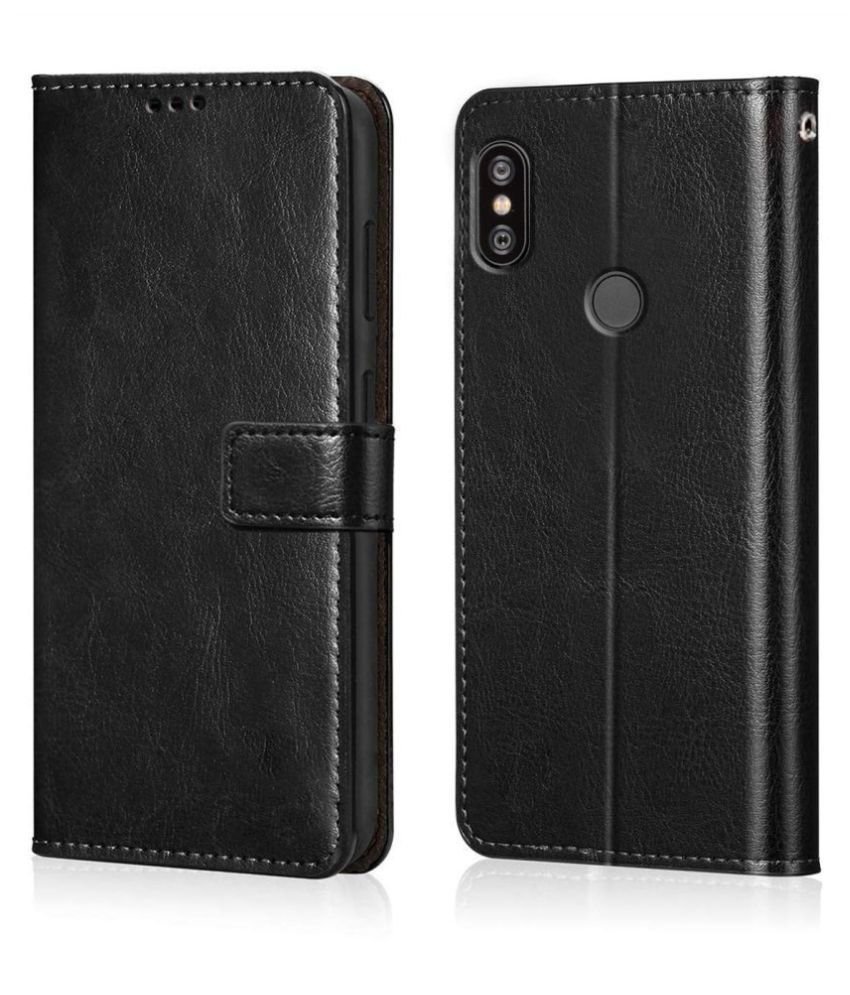     			Samsung Galaxy A30 Flip Cover by NBOX - Black Viewing Stand and pocket